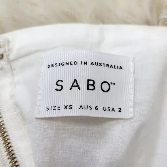 SABO Shirred Milkmaid Crop Top Womens Size XS Romantic Feminine Cottage Coquette - Picture 7 of 12